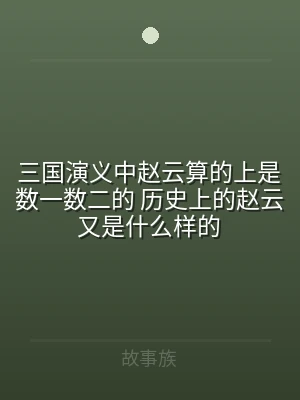 三国演义中赵云算的上是数一数二的 历史上