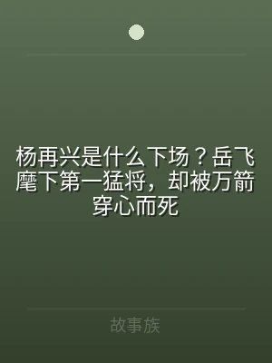 杨再兴是什么下场？岳飞麾下第一猛将，却被
