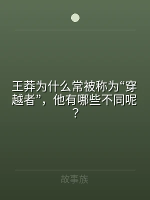 王莽为什么常被称为“穿越者”，他有哪些不