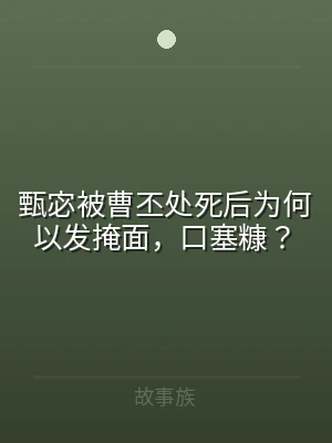 甄宓被曹丕处死后为何以发掩面，口塞糠？