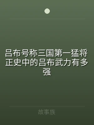 吕布号称三国第一猛将 正史中的吕布武力有