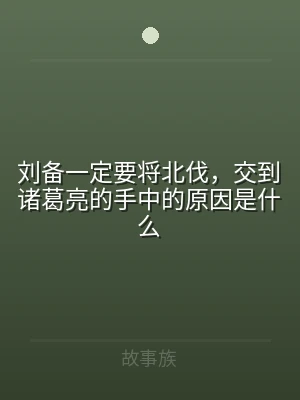 刘备一定要将北伐，交到诸葛亮的手中的原因