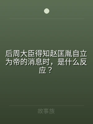 后周大臣得知赵匡胤自立为帝的消息时，是什