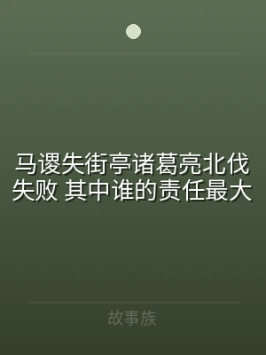 马谡失街亭诸葛亮北伐失败 其中谁的责任最