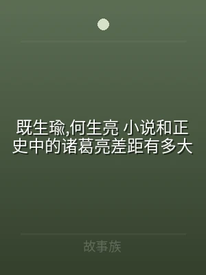 既生瑜,何生亮 小说和正史中的诸葛亮差距