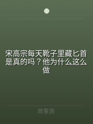 宋高宗每天靴子里藏匕首是真的吗？他为什么