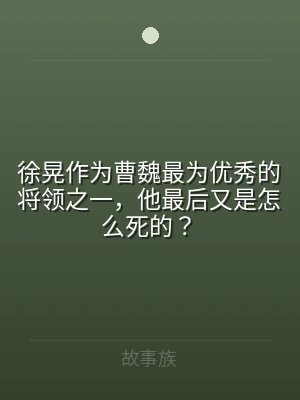 徐晃作为曹魏最为优秀的将领之一，他最后又