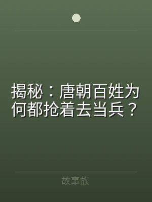 揭秘：唐朝百姓为何都抢着去当兵？
