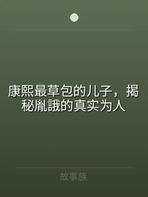 康熙最草包的儿子，揭秘胤誐的真实为人