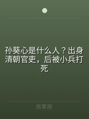 孙葵心是什么人？出身清朝官吏，后被小兵打