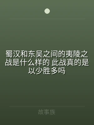 蜀汉和东吴之间的夷陵之战是什么样的 此战