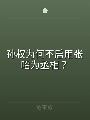 孙权为何不启用张昭为丞相？