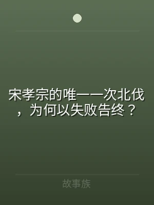 宋孝宗的唯一一次北伐，为何以失败告终？