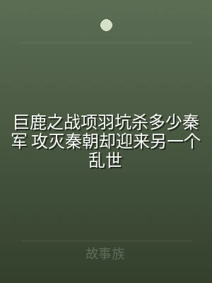 巨鹿之战项羽坑杀多少秦军 攻灭秦朝却迎来