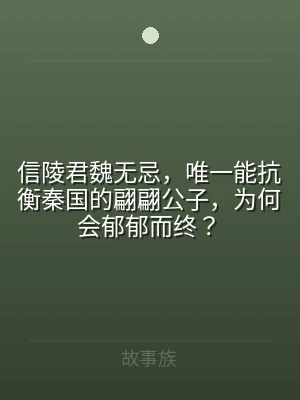 信陵君魏无忌，唯一能抗衡秦国的翩翩公子，