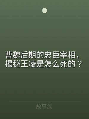 曹魏后期的忠臣宰相，揭秘王凌是怎么死的？