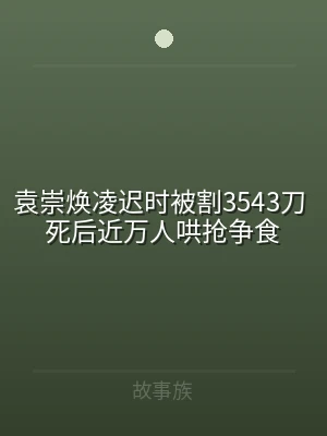 袁崇焕凌迟时被割3543刀 死后近万人哄