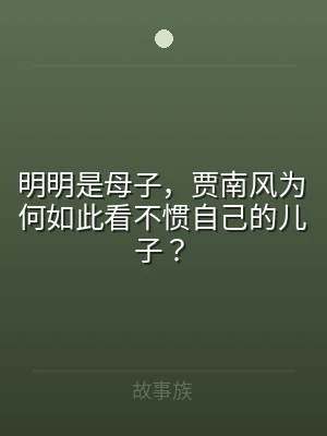 明明是母子，贾南风为何如此看不惯自己的儿