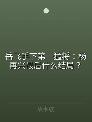 岳飞手下第一猛将：杨再兴最后什么结局？