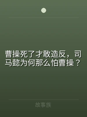 曹操死了才敢造反，司马懿为何那么怕曹操？