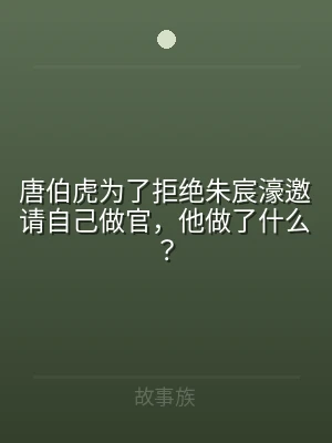 唐伯虎为了拒绝朱宸濠邀请自己做官，他做了
