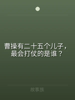 曹操有二十五个儿子，最会打仗的是谁？