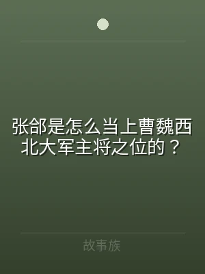 张郃是怎么当上曹魏西北大军主将之位的？