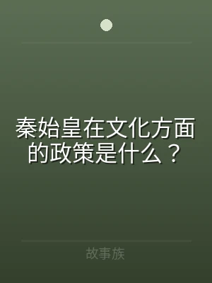 秦始皇在文化方面的政策是什么？