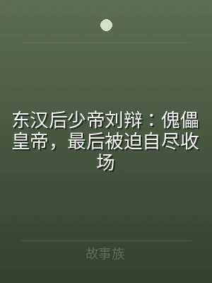 东汉后少帝刘辩：傀儡皇帝，最后被迫自尽收