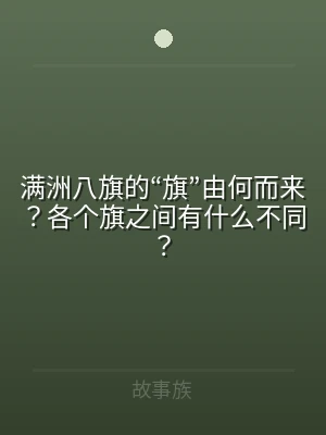 满洲八旗的“旗”由何而来？各个旗之间有什