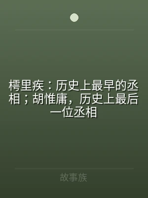 樗里疾：历史上最早的丞相；胡惟庸，历史上