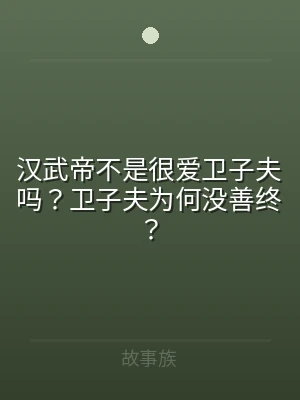 汉武帝不是很爱卫子夫吗？卫子夫为何没善终