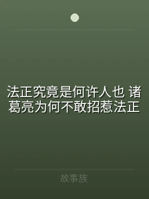 法正究竟是何许人也 诸葛亮为何不敢招惹法