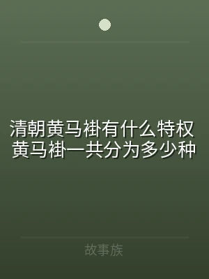 清朝黄马褂有什么特权 黄马褂一共分为多少