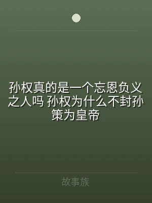 孙权真的是一个忘恩负义之人吗 孙权为什么