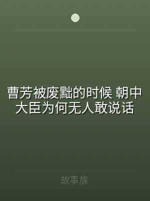 曹芳被废黜的时候 朝中大臣为何无人敢说话