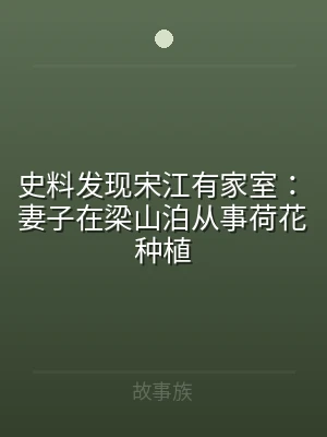 史料发现宋江有家室：妻子在梁山泊从事荷花