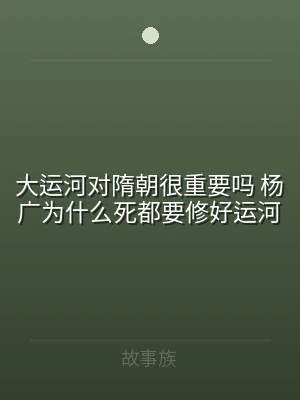 大运河对隋朝很重要吗 杨广为什么死都要修