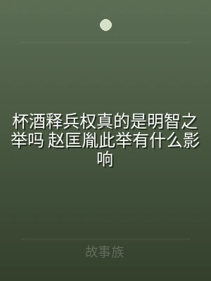 杯酒释兵权真的是明智之举吗 赵匡胤此举有