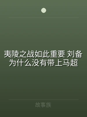 夷陵之战如此重要 刘备为什么没有带上马超
