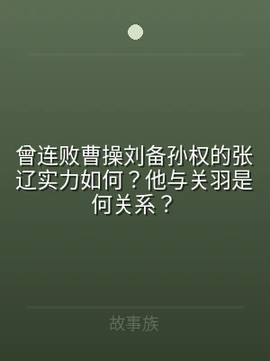 曾连败曹操刘备孙权的张辽实力如何？他与关