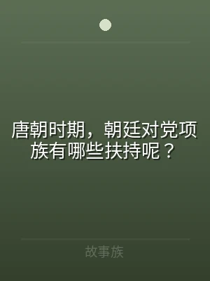 唐朝时期，朝廷对党项族有哪些扶持呢？