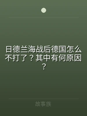 日德兰海战后德国怎么不打了？其中有何原因
