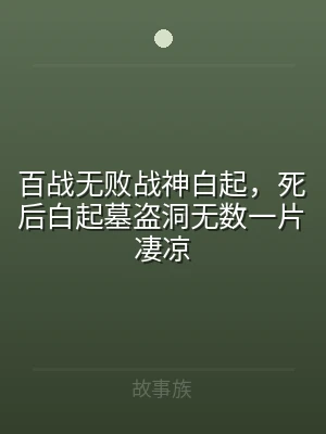 百战无败战神白起，死后白起墓盗洞无数一片