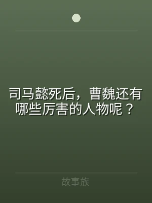 司马懿死后，曹魏还有哪些厉害的人物呢？