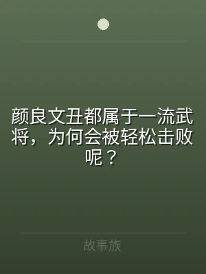 颜良文丑都属于一流武将，为何会被轻松击败