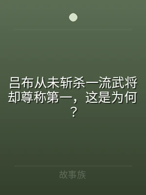 吕布从未斩杀一流武将却尊称第一，这是为何