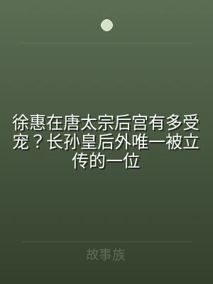徐惠在唐太宗后宫有多受宠？长孙皇后外唯一