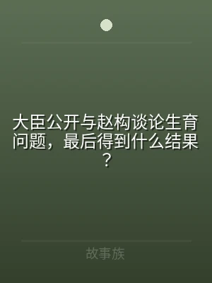 大臣公开与赵构谈论生育问题，最后得到什么