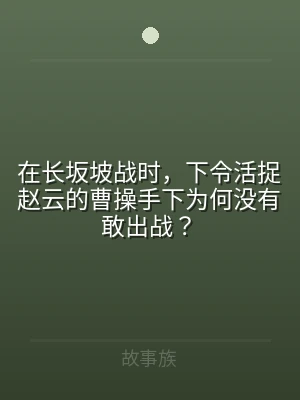 在长坂坡战时，下令活捉赵云的曹操手下为何